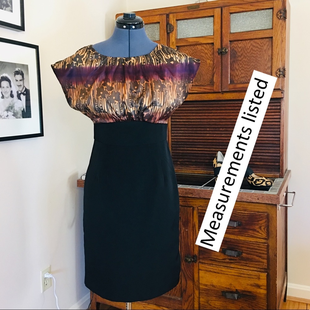 The Limited, sz 2, black silky orange and purple